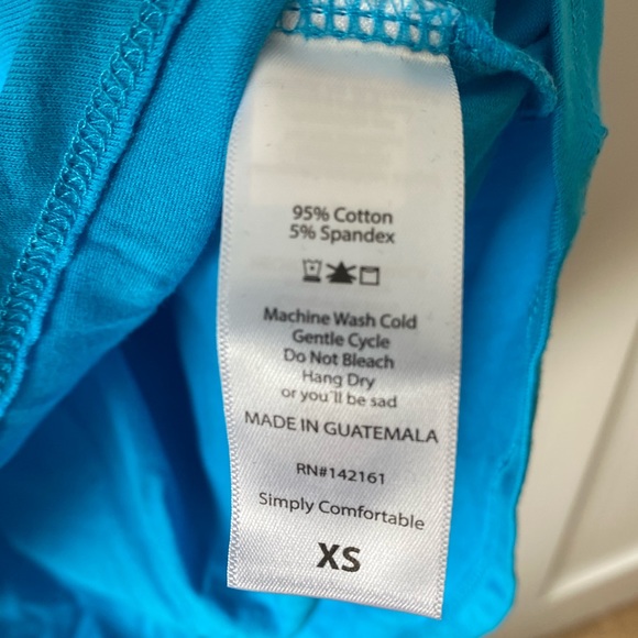 LuLaRoe XS Solid Turquoise Irma Tunic - Picture 4 of 4